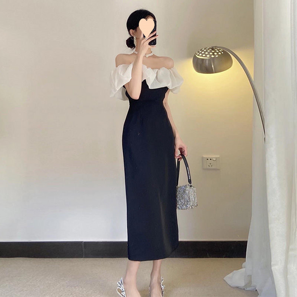 Plus Size Off Shoulder Pencil Dress (Party, Office)