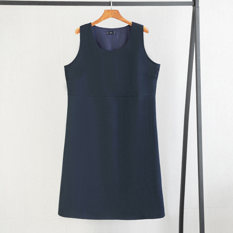 Plus Size Office Tweed Sleeveless Pencil Dress (Extra Big Size)