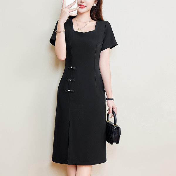 Plus Size Oriental Pencil Dress