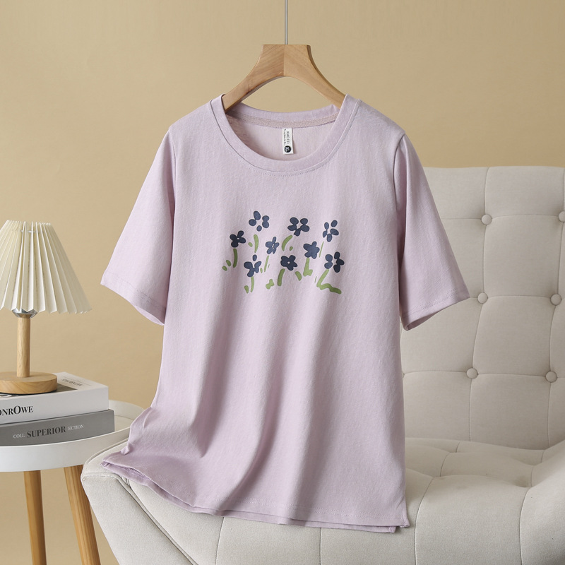 Plus Size Pastel Floral Graphic Tee