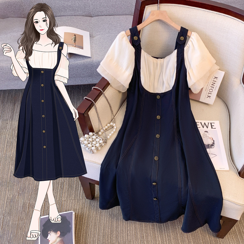 Plus Size Pinafore Layer Dress