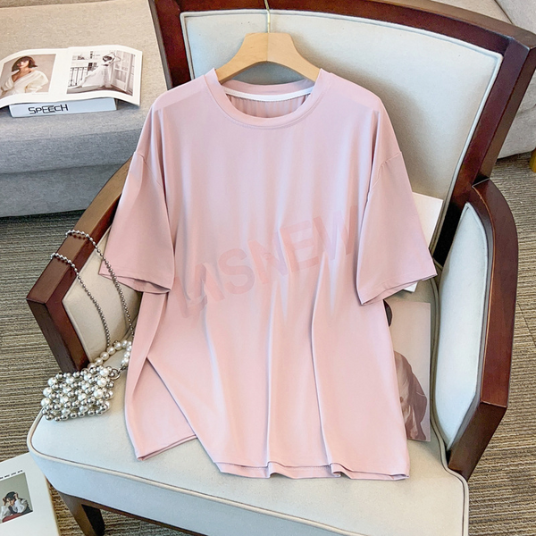Plus Size Pink Dri Fit Sports T Shirt (EXTRA BIG SIZE)