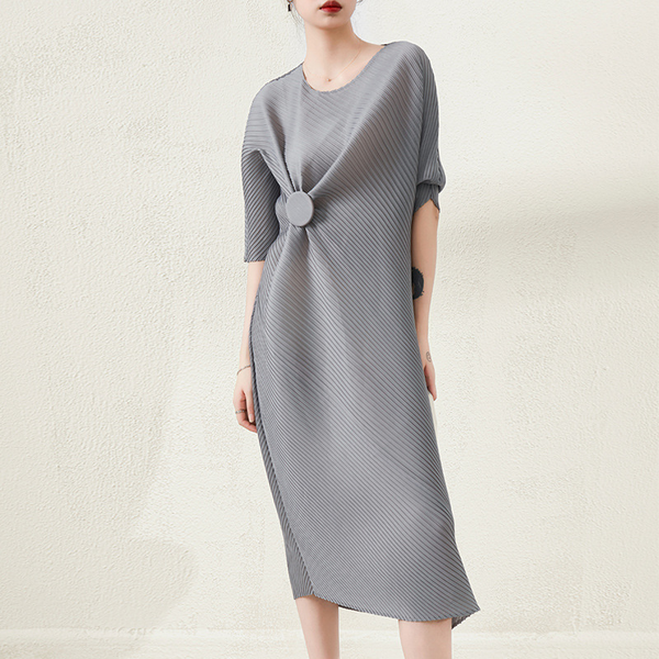 Plus Size Pleats Artistic Dress