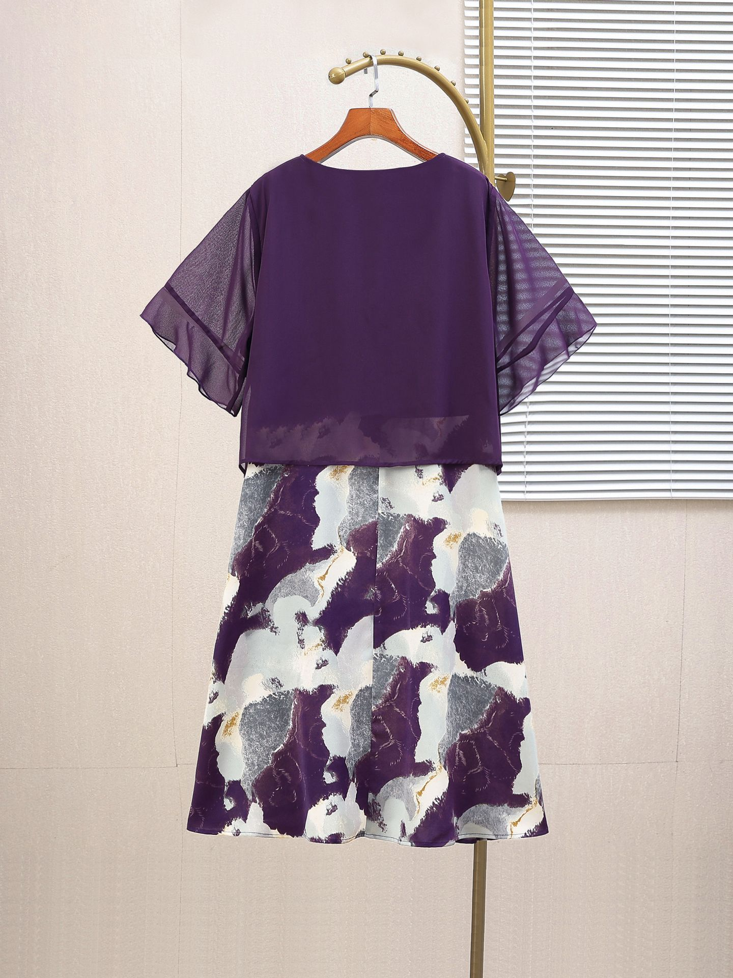 Plus Size Purple Modern Oriental Dress (EXTRA BIG SIZE) – Pluspreorder