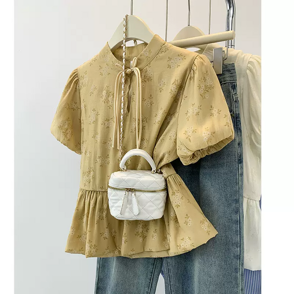 Plus Size Qipao Peplum Blouse
