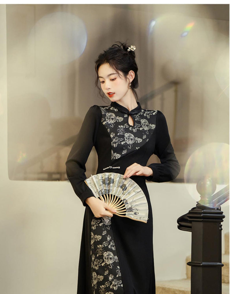 double slit long sleeve dress White Lace Up Long Sleeve Double Slit Dress main image 1