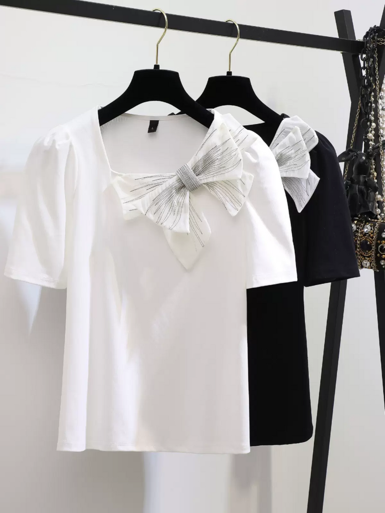 Plus Size Ribbon Blouse