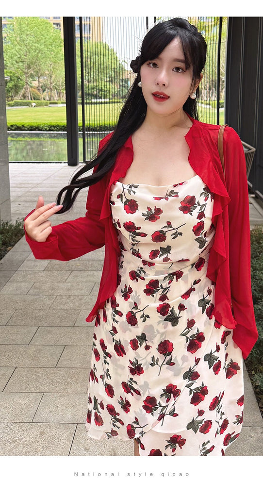 princess polly baby blue dress Red Cardigan Black Maxi Dress main image 0
