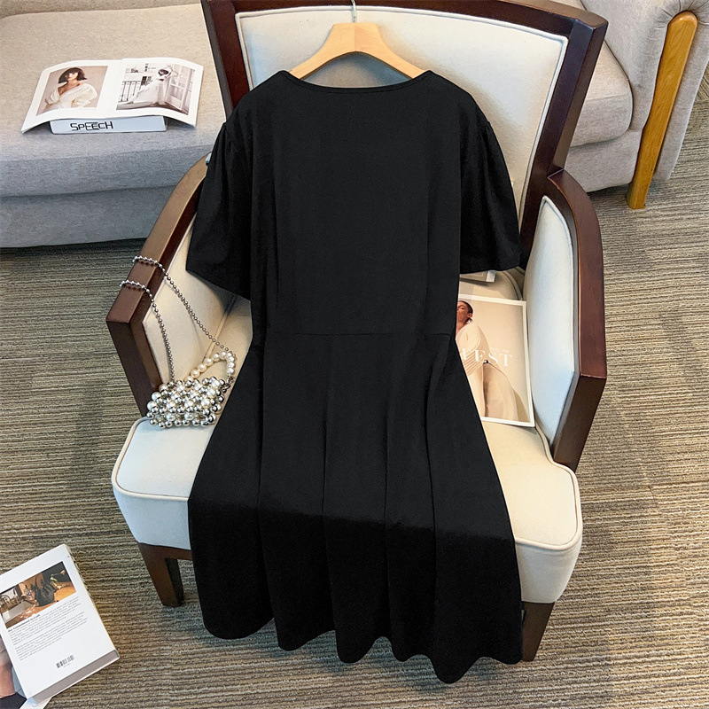Plus Size Round Neck Fit And Flare Dress (EXTRA BIG SIZE) Pluspreorder Plus Size Round Neck Fit And Flare Dress (EXTRA BIG SIZE) Pluspreorder