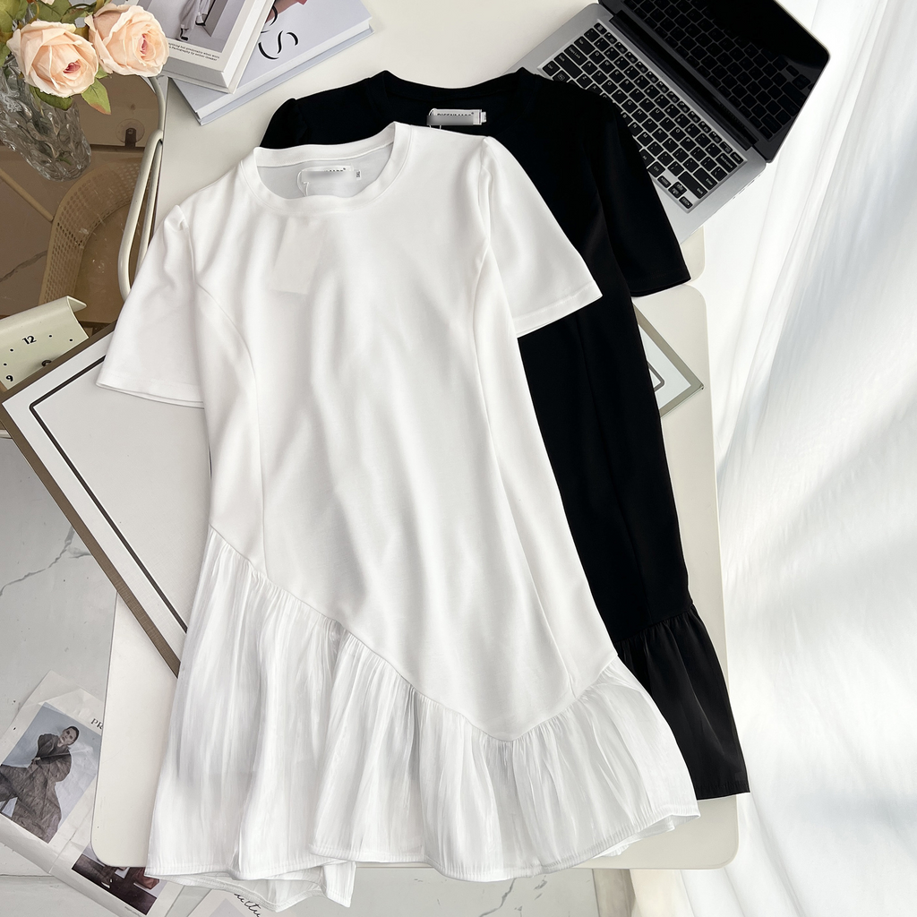 mermaid t shirt dress Plus Size Round Neck Mermaid T Shirt Dress – Pluspreorder