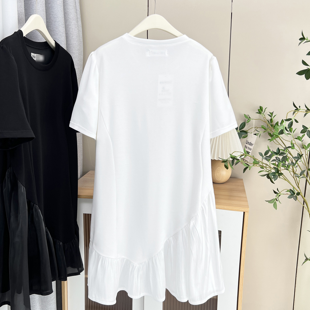 mermaid shirt dress Plus Size Round Neck Mermaid T Shirt Dress – Pluspreorder