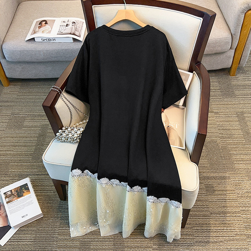 Extra Size Plus Size Short Sleeve Asymmetric Dress (EXTRA BIG SIZE) β Pluspreorder
