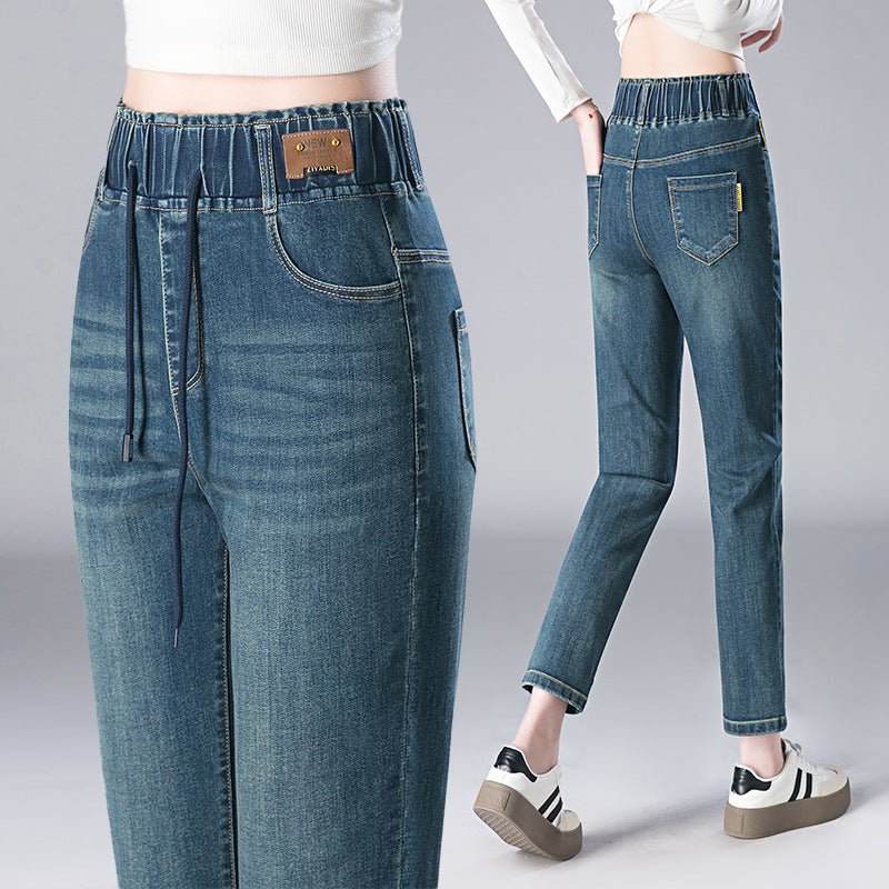 (M-9XL) Plus size skinny ankle jeans