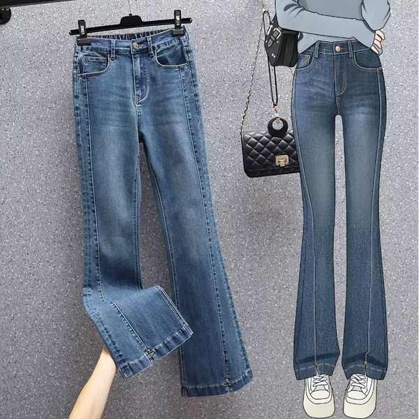 Plus Size Skinny Bell Leg Jeans
