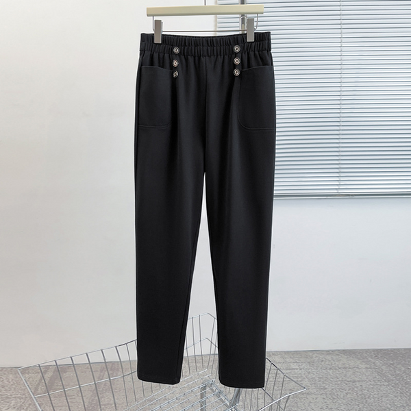 Plus Size Slip-On Long Pants With Pockets (EXTRA BIG SIZE)