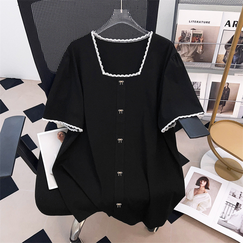 Plus Size Square Neck Chanel-Esque Blouse (EXTRA BIG SIZE)