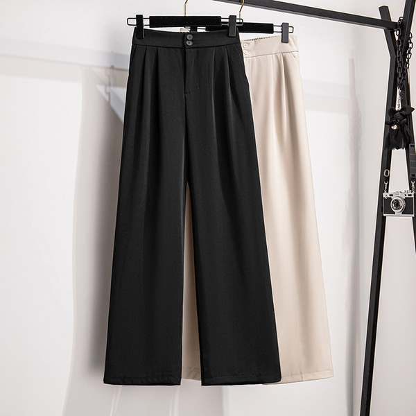 Plus Size Straight Long Trousers