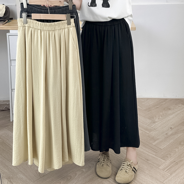Plus Size Stretch Band Ankle Palazzo Pants