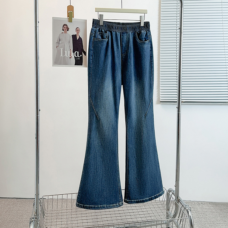 Plus Size Stretchy Bell Leg Skinny Jeans (Extra Big Size)