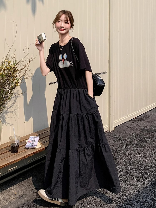 Plus Size T Shirt Tier Maxi Dress