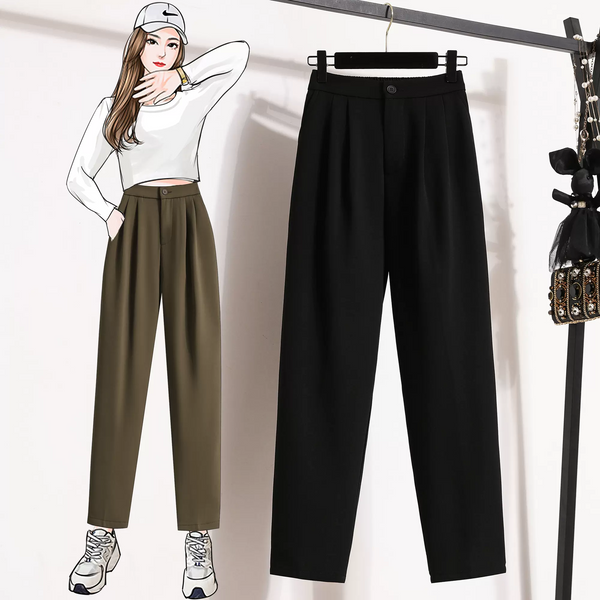 Plus Size Tapered Trousers