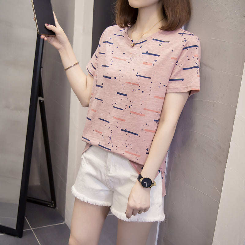 Plus Size Shapes Round Neck Tee