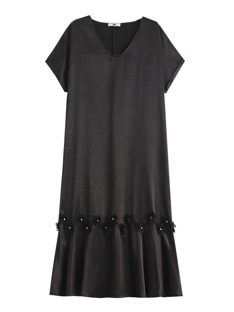 Plus Size V Neck Drop Waist Dress (EXTRA BIG SIZE) – Pluspreorder