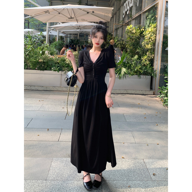 Plus Size V-Neck Henley Midi T-Shirt Dress