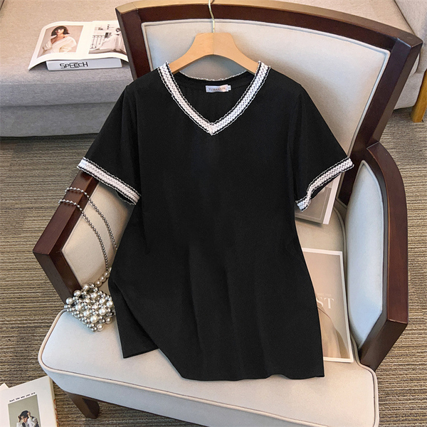 Plus Size V Neck T Shirt (EXTRA BIG SIZE)