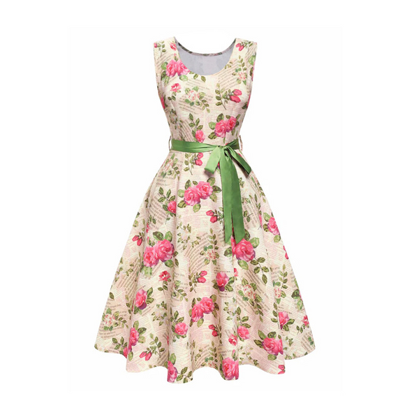 Plus Size Vintage Flare A Line Dress (EXTRA BIG SIZE)