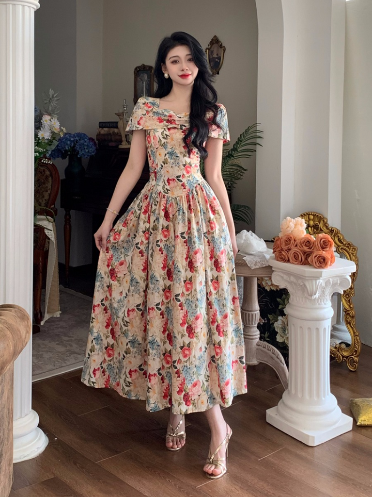 Plus Size Vintage Floral Fit And Flare Dress Pluspreorder Plus Size Vintage Floral Fit And Flare Dress Pluspreorder