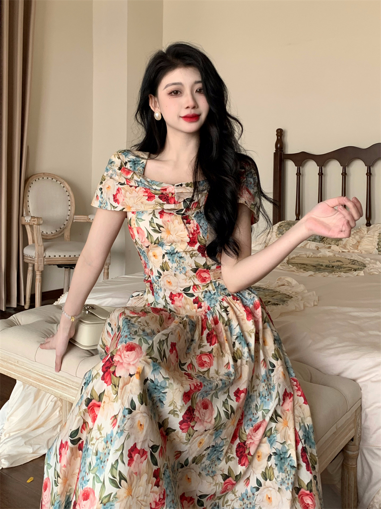 slim fit dress slacks Harvest Line Fit and Flare Mini Dress in Brown Floral