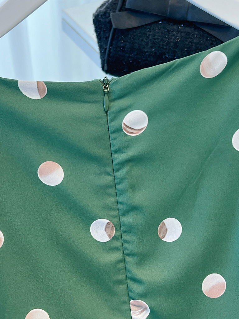 plus size green polka dot dress Disney Food Collection by Unique Vintage Plus Size Green Gingham Micke main image 1