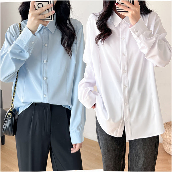 (3XL-8XL) Plus Size Office Long Sleeve Shirt Blouse (EXTRA BIG SIZE)