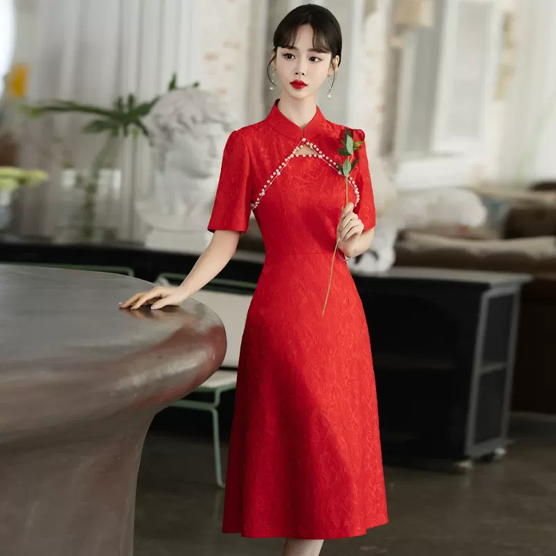 S-5Xl) Plus Size Vintage Formal Qipao Dress  Pluspreorder