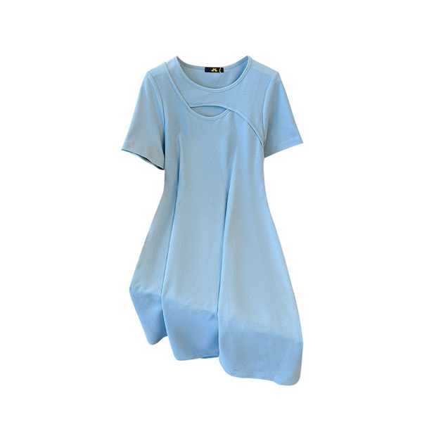 (XL-7XL) Plus Size Choker Short Sleeve Dress (EXTRA BIG SIZE ...