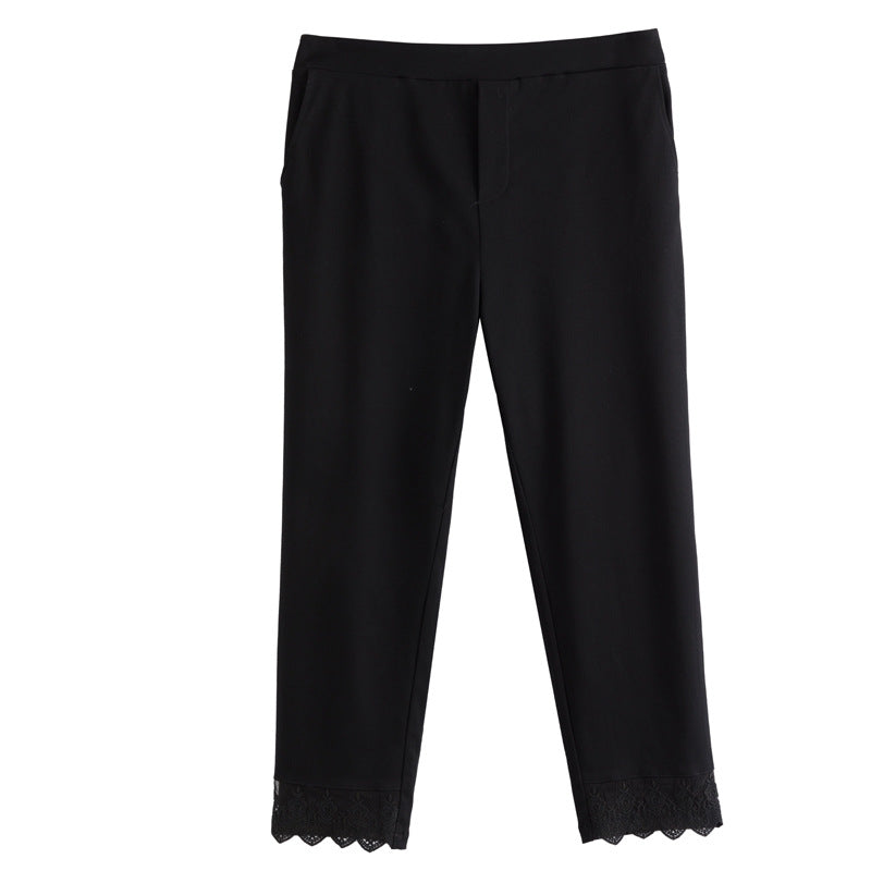 Plus Size Lace Capri Leggings Pants