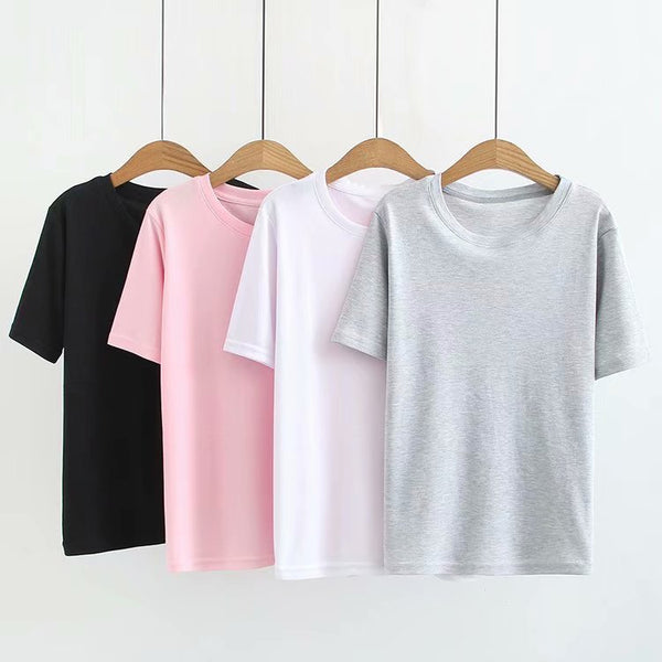 Plus Size Round Neck Short Sleeve T Shirt Top