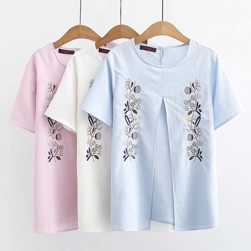 Plus Size Pleat Short Sleeve Top