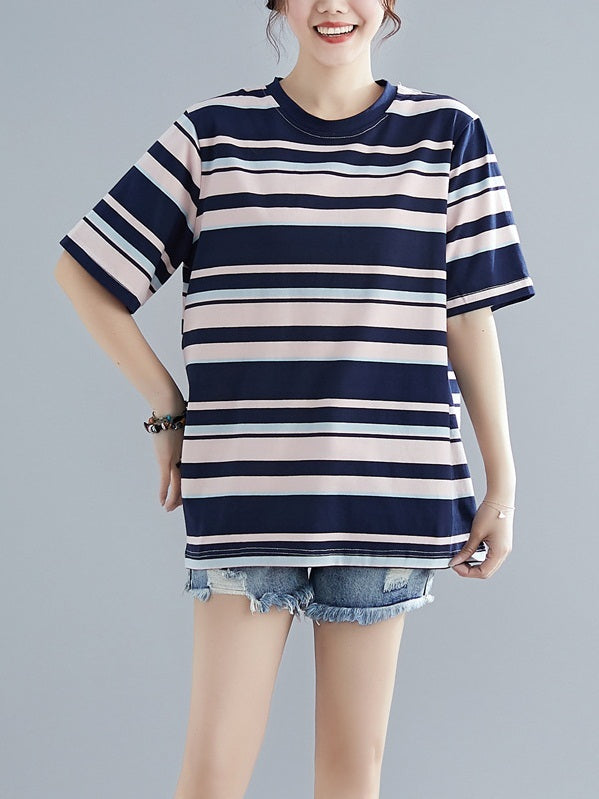 Orlain Stripe Tee (EXTRA BIG SIZE)