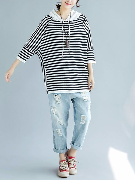 Malayka Hoody Stripe Top