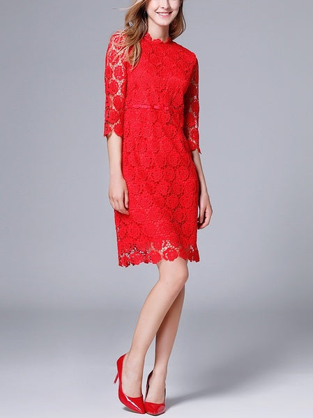 Max Red Lace Dress