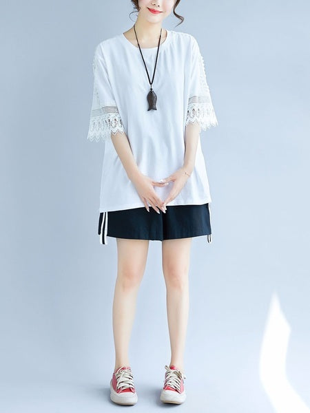Malaysia White Lace Tee
