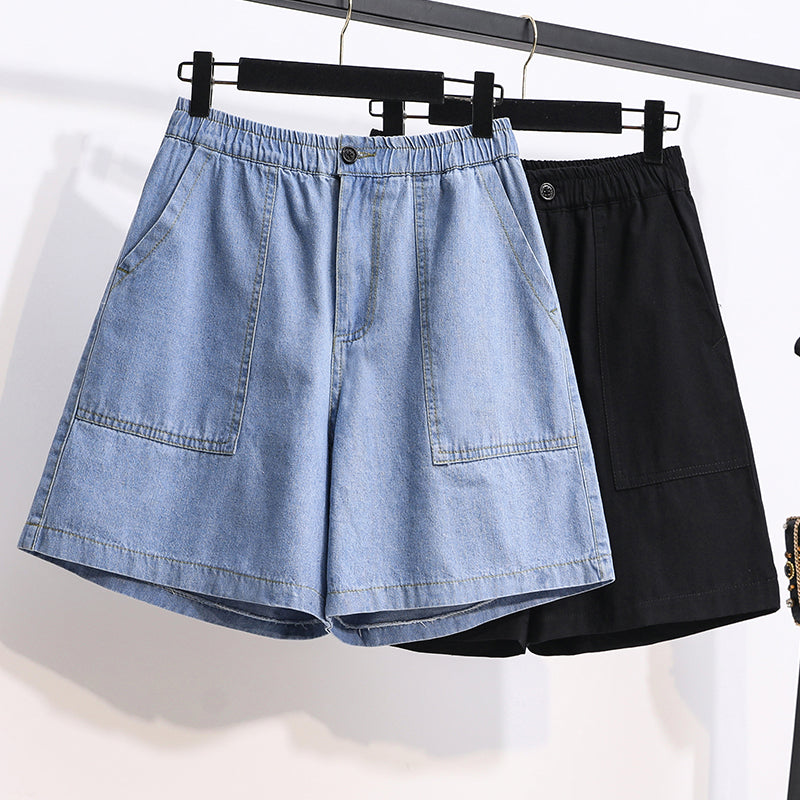 Kolynn Plus Size Denim Highwaist Shorts