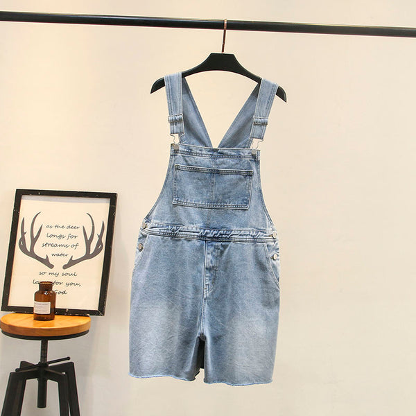 Janicia Plus Size Denim Dungarees Romper Playsuit (EXTRA BIG SIZE)
