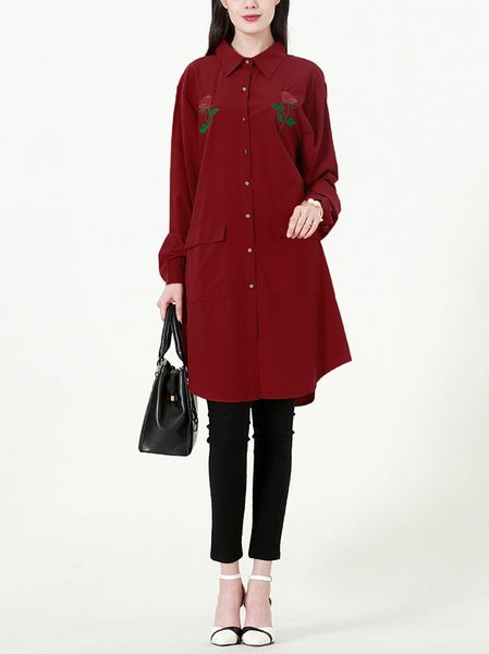 Kiffany Rose Applique Tunic Plus Size Hijab Shirt Blouse (2 Colours)