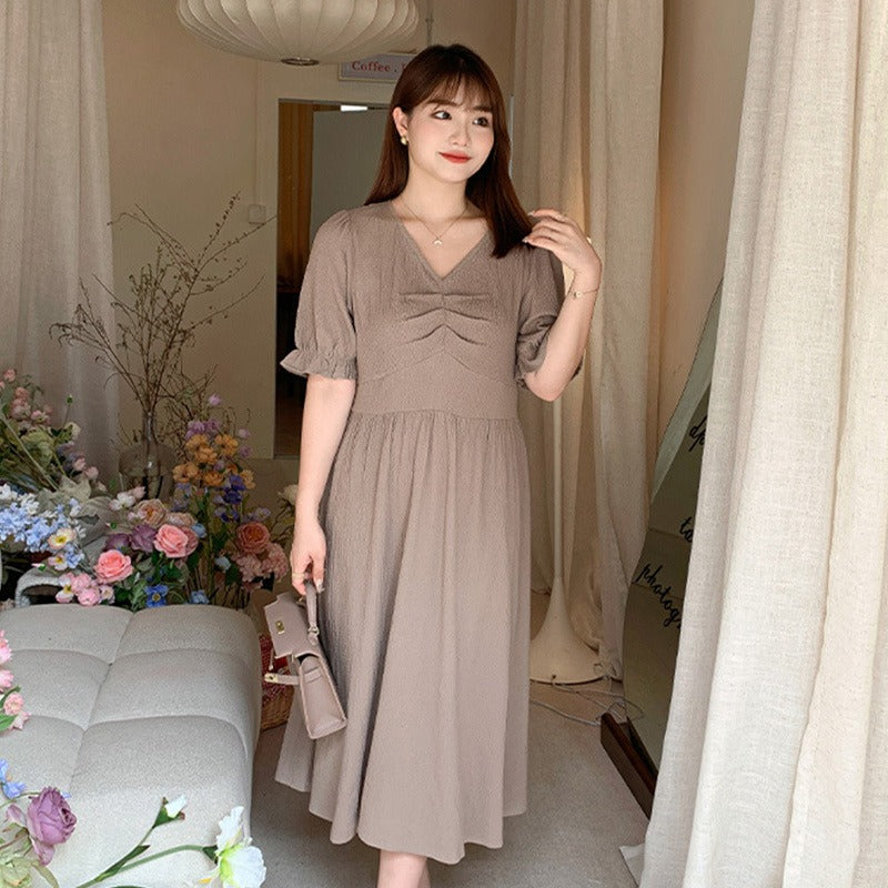 Plus Size Korean Midi Dress