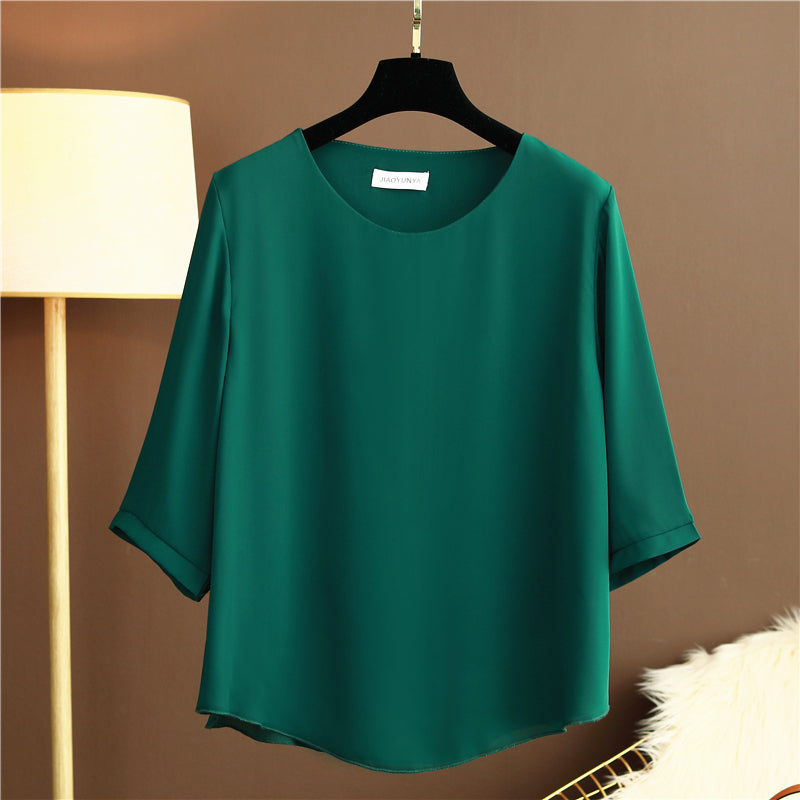 Lennox Plus Size Chiffon Mid Sleeve Blouse