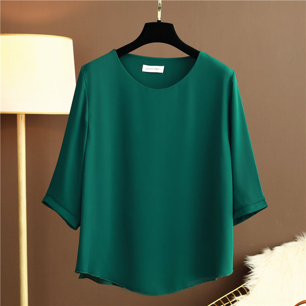 Lennox Plus Size Chiffon Mid Sleeve Blouse