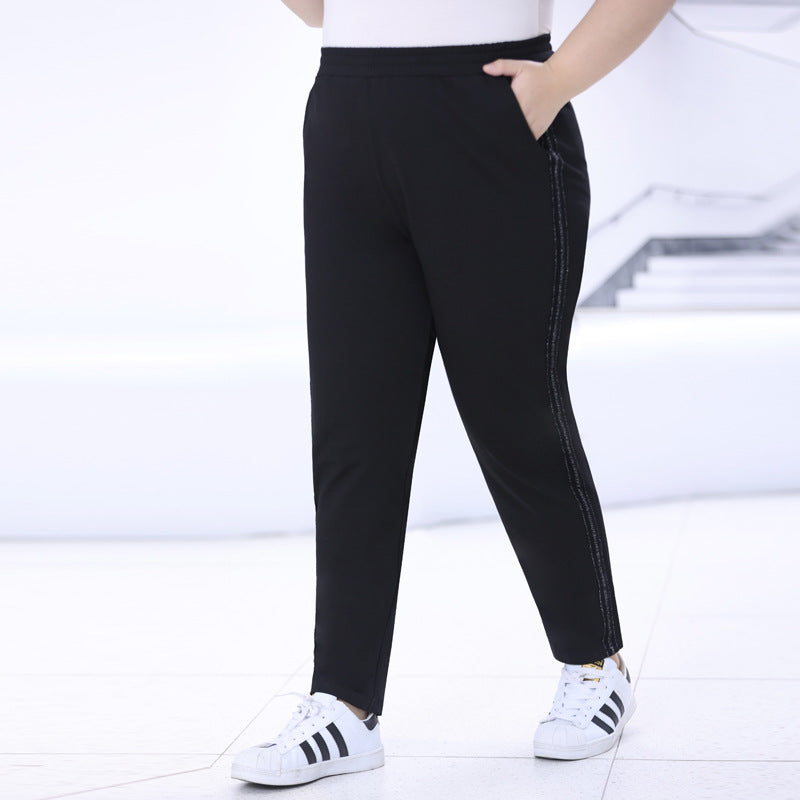 Plus Size Shimmer Side Track Pants (EXTRA BIG SIZE) – Pluspreorder